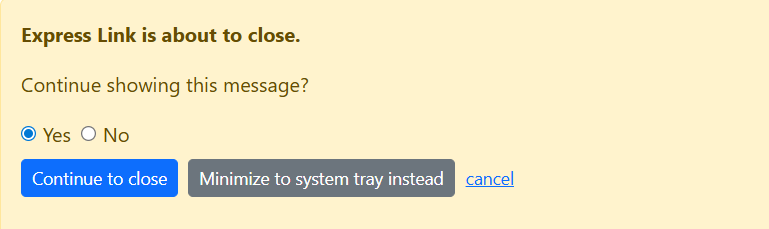 Screenshot of Warn on Close